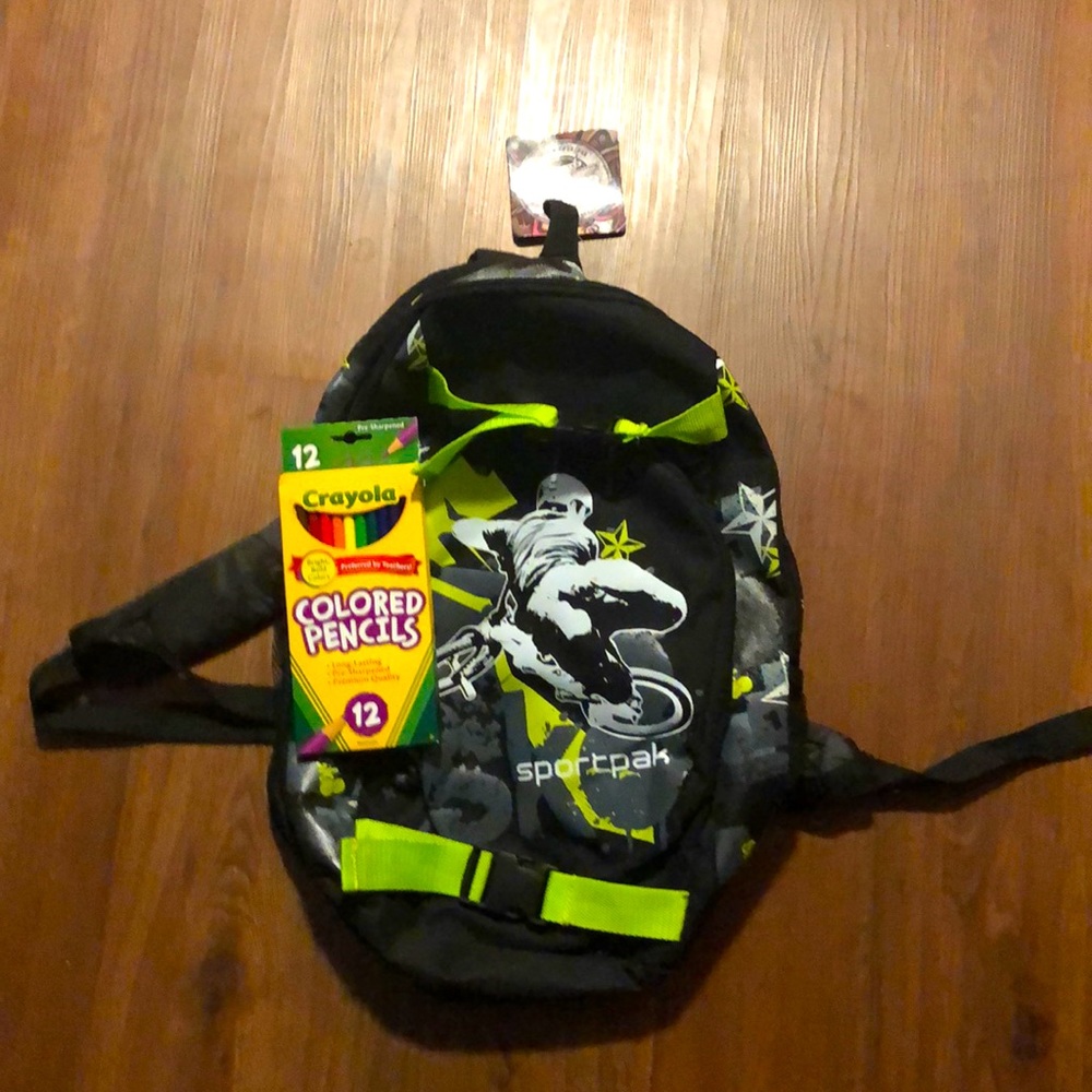 Sports Back Pack+ 12Pk. Crayola Pencils Included.